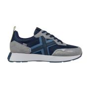 Blauwe Sportieve Textiel Sneakers Munich , Blue , Heren