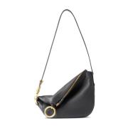 Stijlvolle Leren Tas voor Vrouwen Burberry , Black , Dames