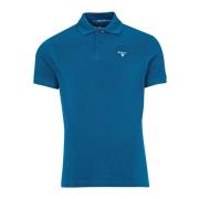 Tartan Pique Polo Shirt Barbour , Blue , Heren