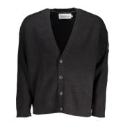 Zwarte Cardigan met Lange Mouwen Calvin Klein , Black , Dames