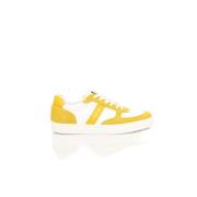 Heren Leren Sneakers met Rubberen Zool Cerruti 1881 , Yellow , Heren