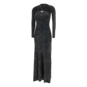 Marinel Maxi Jurk Diesel , Black , Dames