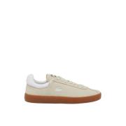 Beige Sportieve Textiel Sneakers voor Vrouwen Lacoste , Beige , Dames