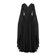 Elegante Avondjurk met Omslagtaille Pinko , Black , Dames