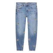 Vervaagde Denim Jeans met Geborduurde Patches Tommy Hilfiger , Blue , ...