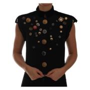 Zwarte militaire stijl vest met versieringen Dolce & Gabbana , Black ,...