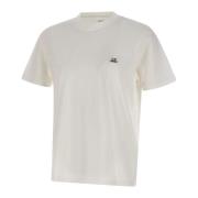 Heren Wit Logo T-shirt C.p. Company , White , Heren