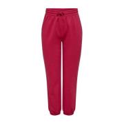 Elastische taille dames joggers Only , Red , Dames