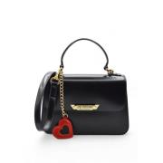 Iconische Schoudertas Glanzende Hartketting Love Moschino , Black , Da...