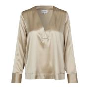 Stretch Silk Blouse - Beach Dea Kudibal , Beige , Dames