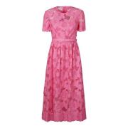 Elegante Kant Midi Jurk Self Portrait , Pink , Dames