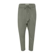 Grijze Khaki Sweatpants met Relaxte Pasvorm Cream , Gray , Dames