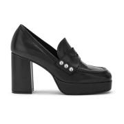 Loafer met vierkante hak en studs Carmens , Black , Dames