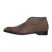 Taupe Suède Veterschoenen Floris van Bommel , Brown , Heren