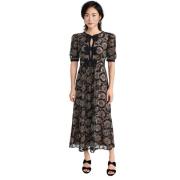 Jamie-C Bloemen Tule Jurk Saloni , Black , Dames