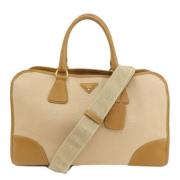 Pre-owned Canvas totes Prada Vintage , Beige , Dames