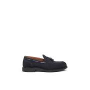 Blauwe Suède Loafers met Kwastjes Nerogiardini , Blue , Heren