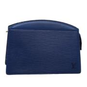 Pre-owned Leather pouches Louis Vuitton Vintage , Blue , Dames