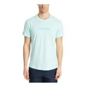 Heren Logo Crew Neck Tee Calvin Klein , Blue , Heren