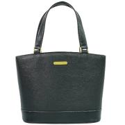 Pre-owned Leather handbags Burberry Vintage , Black , Dames