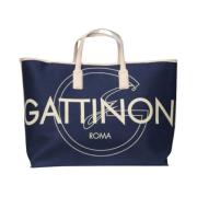 Stijlvolle Logo Shopper voor Vrouwen Gattinoni , Blue , Dames