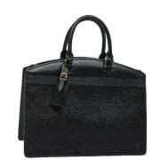 Pre-owned Leather handbags Louis Vuitton Vintage , Black , Dames