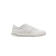 Lage Top Veterschoenen met Logo Calvin Klein , White , Heren