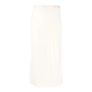 Bias Cut Midi Rok Calvin Klein , Beige , Dames