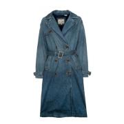 Lang Trenchcoat met Reverskraag Levi's , Blue , Dames