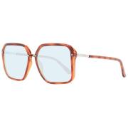 Bruine Dames Zonnebril Vierkant Frame Guess , Brown , Dames