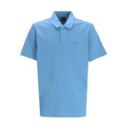 Heren Slub Polo Shirt Hugo Boss , Blue , Heren