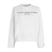 Dames Logo Sweater Tommy Hilfiger , White , Dames