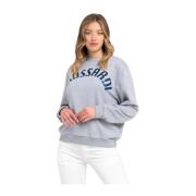 Casual Ronde Hals Oversized Sweatshirt Trussardi , Gray , Dames