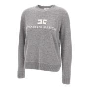 Grijze Sweaters voor Vrouwen Elisabetta Franchi , Gray , Dames