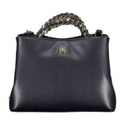 Blauwe Schoudertas met Contrastdetails Tommy Hilfiger , Black , Dames