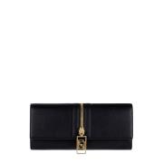 Zwarte Baguette Tas met Gouden Rits Elisabetta Franchi , Black , Dames