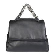 Stoere Nappa Leren Tas Orciani , Black , Dames