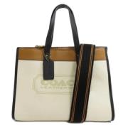 Pre-owned Leather handbags Coach Pre-owned , Beige , Dames