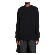 Zwarte Crewneck Sweater Gebreid Comme des Garçons , Black , Heren