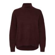 Gestreepte Turtleneck Pullover Bruin Puce InWear , Brown , Dames