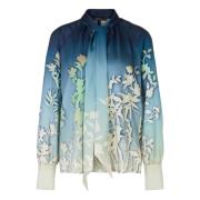 Bloemen Gradiënt Blouse met Strik Marc Cain , Multicolor , Dames