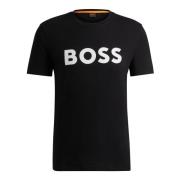 Heren T-shirt met korte mouwen Hugo Boss , Black , Heren