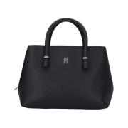 Zwarte handtas met meerdere compartimenten Tommy Hilfiger , Black , Da...