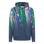 Pixel Gebreide Hoodie Carlo Colucci , Multicolor , Heren