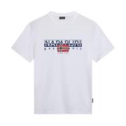 Stijlvolle T-Shirt voor Mannen Ylmer Napapijri , White , Heren