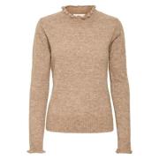 Beige Pullover - Sandy Grey Melange InWear , Beige , Dames