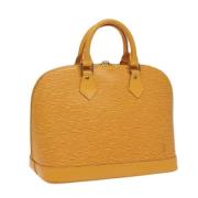 Pre-owned Leather handbags Louis Vuitton Vintage , Yellow , Dames