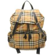 Pre-owned Fabric backpacks Burberry Vintage , Beige , Unisex