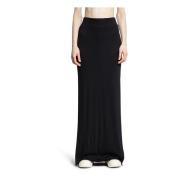 Zwarte Jersey Hoge Taille Lange Rok Thom Krom , Black , Dames