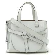 Pre-owned Leather handbags Loewe Pre-owned , White , Dames